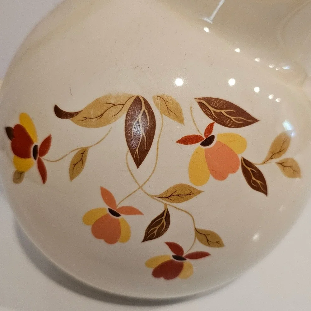 Hall's Superior Autumn Leaf Pitcher Jewel Tea Mary Dunbar Vintage Ceramic MCM